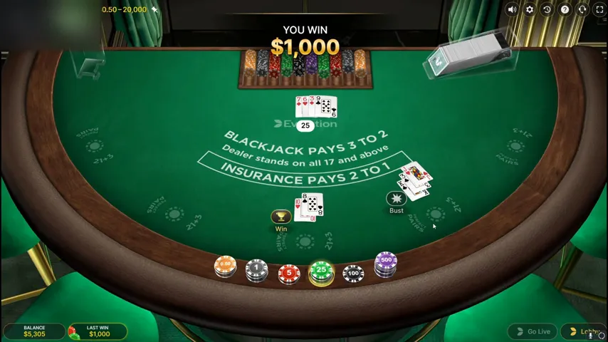 First Person Blackjack — captura 2